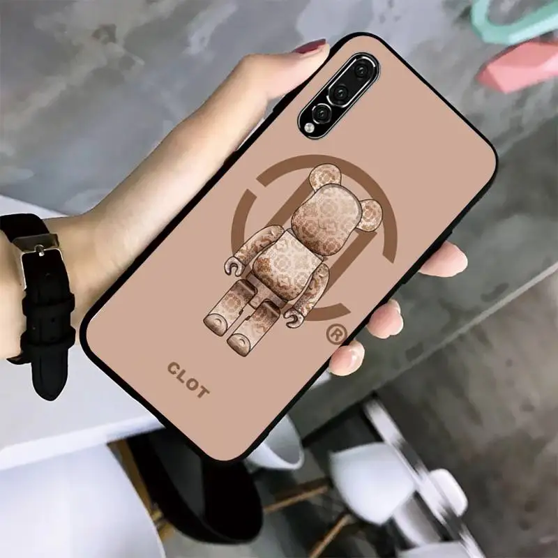 Модный чехол для телефона с изображением мишки тедди Huawei G7 G8 P7 P8 P9 P10 P20 P30 Lite Mini Pro P