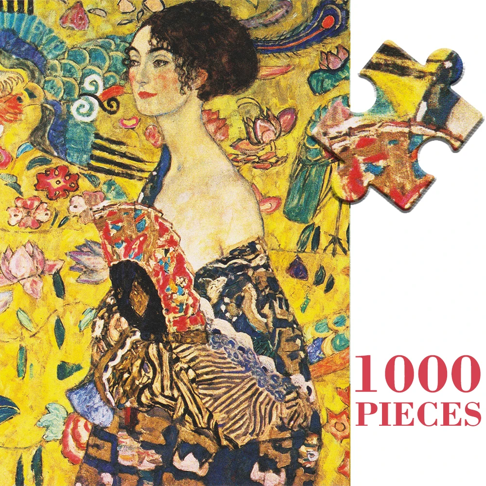 

MaxRenard 1000 piece Jigsaw Puzzle for Adults Klimt Unique Painting Challenging Toy for Kids DIY Assembling PUZ Christmas Gift