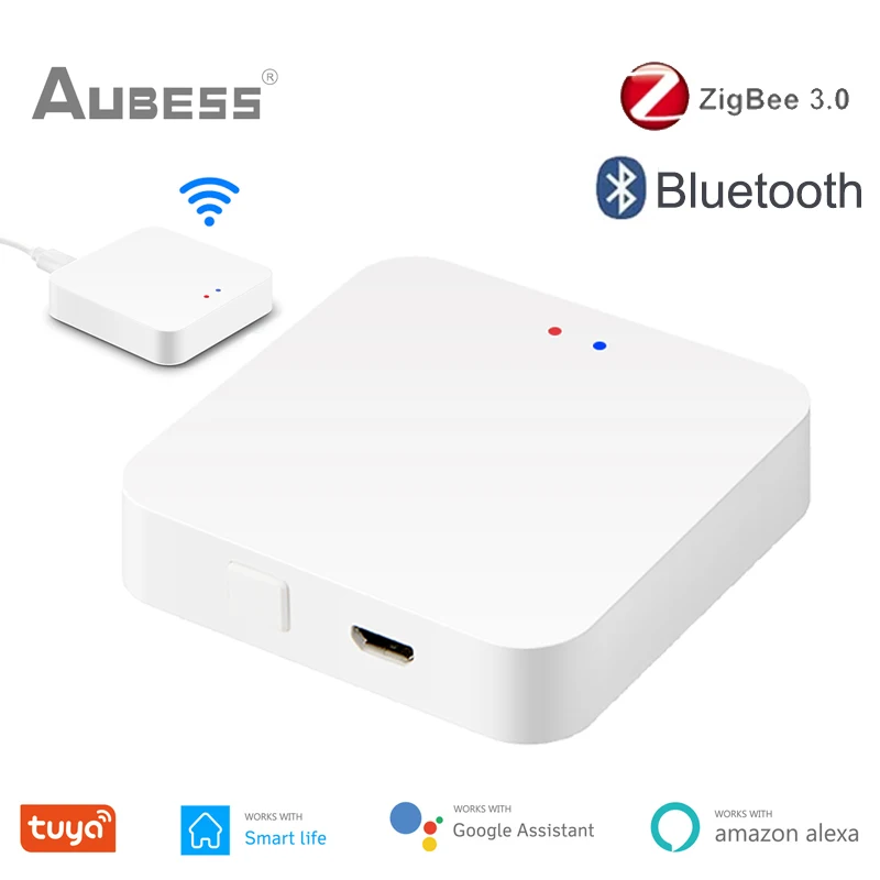 

Tuya Zigbee 3.0 Gateway HUB Wireless Smart Home Bridge Smart Life APP Zigbee+Bluetooth Protocol Works With Alexa Google Home