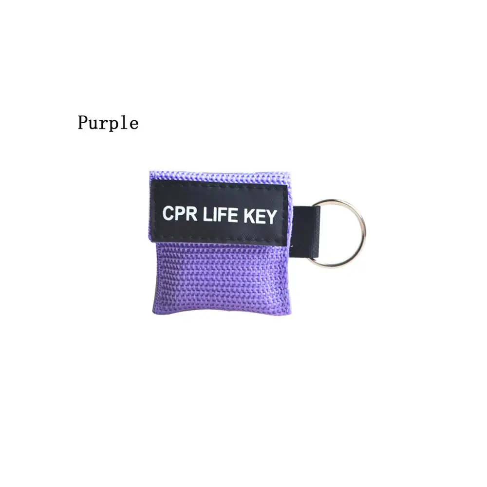 Purple 2 шт брелок жизнь реаниматор для искуственного дыхания маска первой помощи одноразовые для рта дыхания экстренное мастерство обучение уход за лицом инструмент - Цвет: Purple