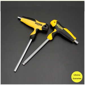 Удобный шестигранный гаечный ключ Stanley с Т-образной рукояткой, 2 мм2,5 мм3 мм4 мм5 мм6 мм7 мм8 мм10 мм, Т-образный шестигранный ключ S2 сталь