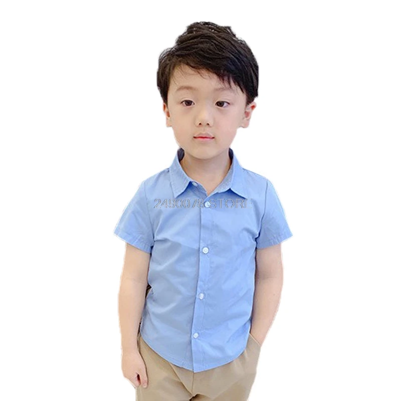 Летняя Гавайская пляжная рубашка с короткими рукавами для мальчиков школьная