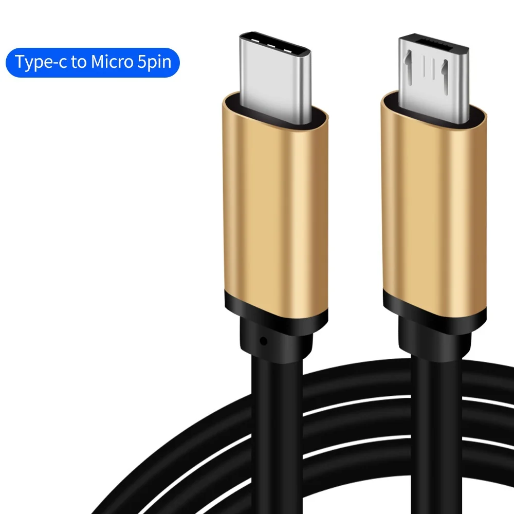 metal Кабель usb type C к Micro 5pin Usb type-C USB-C 3,1 кабель MicroUsb OTG Usb C Быстрая зарядка данных для Macbook Usbc Android устройства - Цвет: metal
