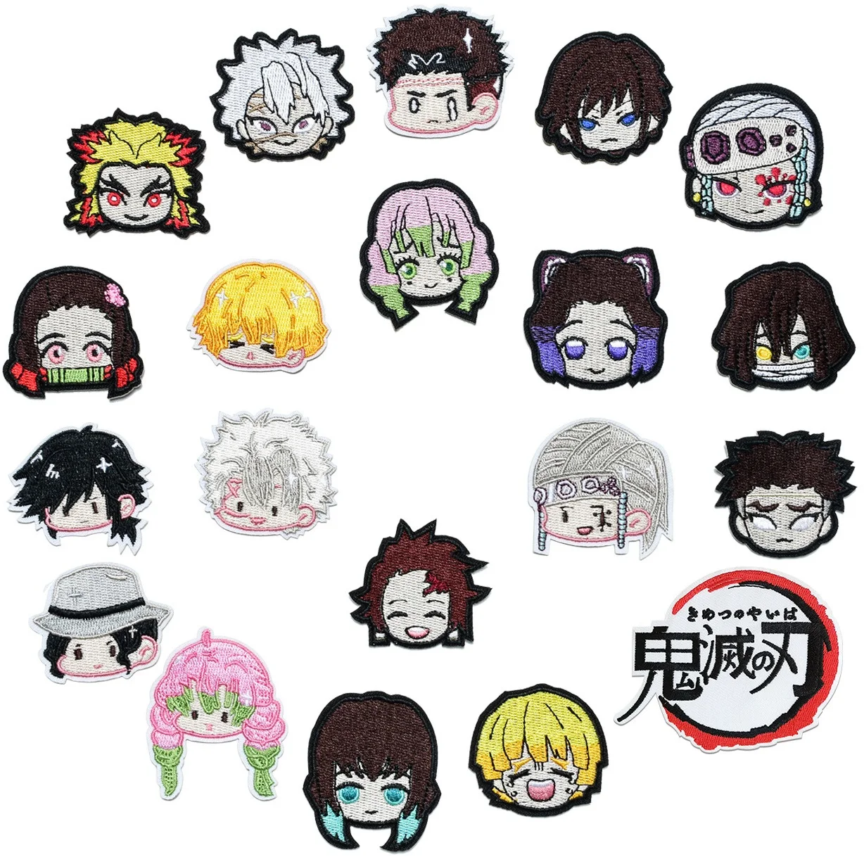 

Anime Demon Slayer Series For Iron on Embroidered Patches For Clothes Hat Jeans Sticker Sew-on DIY Patch Applique Decor Badges