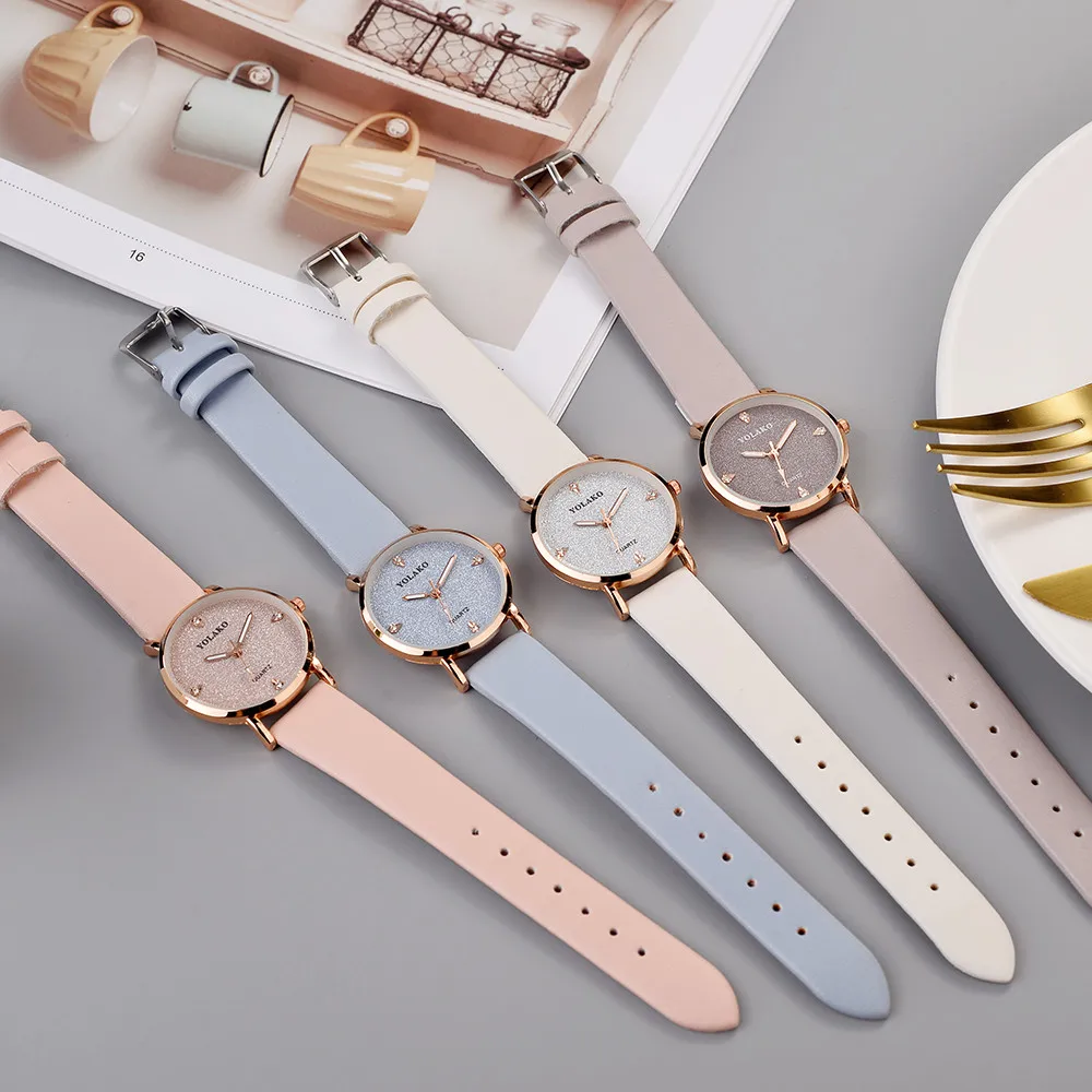 Часы наручные женские кварцевые с кожаным ремешком аналоговые 2020 | Наручные часы