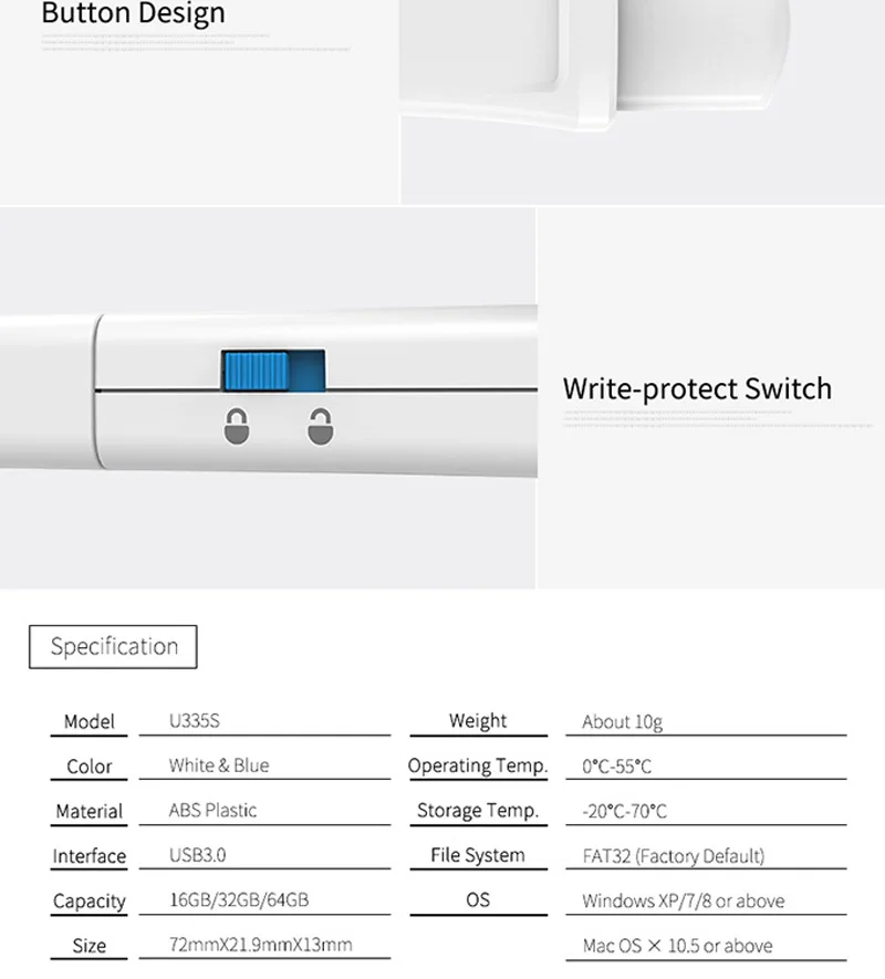 Netac USB флэш-диск 16GB 32G 64GB 128GB USB3.0 физическая защита от записи Switcher аппаратная блокировка Флешка диск на ключ флешка