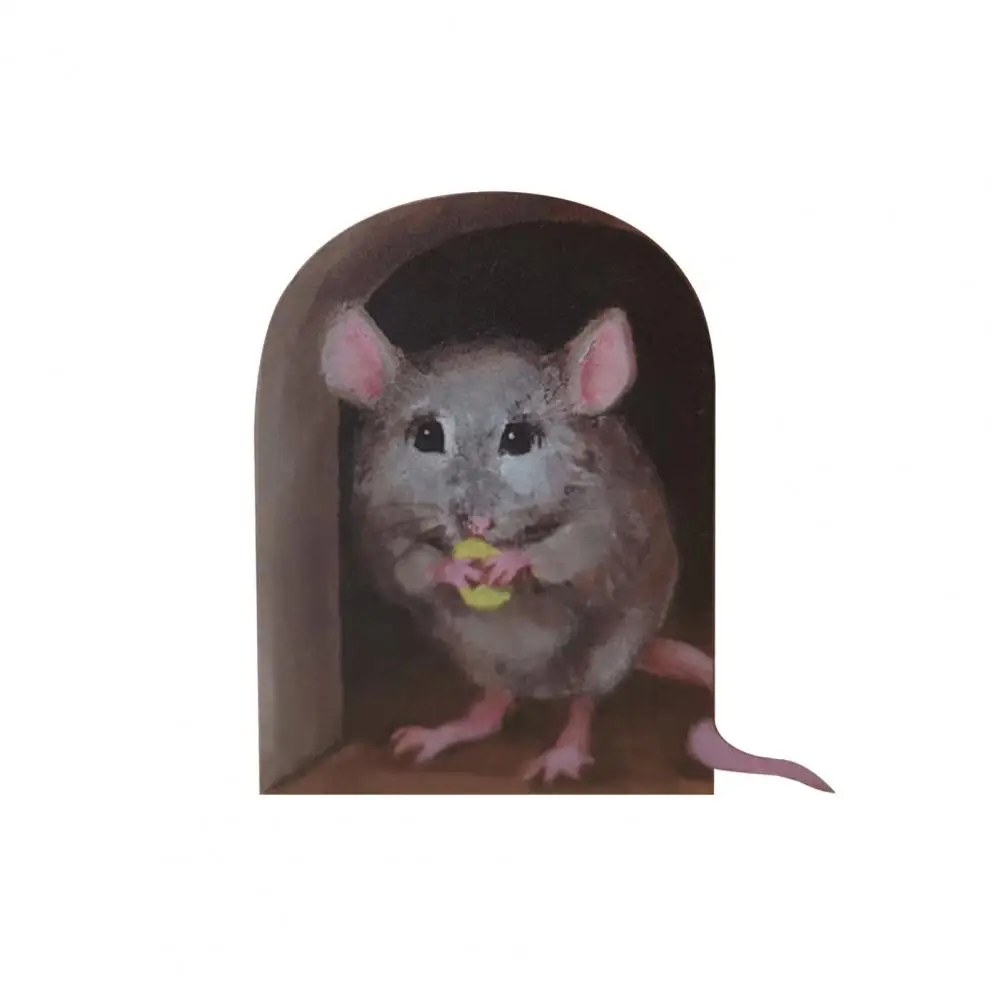

5Pcs Cartoon Animal Wall Sticker Mouse Pattern Self-adhesive PVC Decorative Sticker Decal for Home Decoration Posters