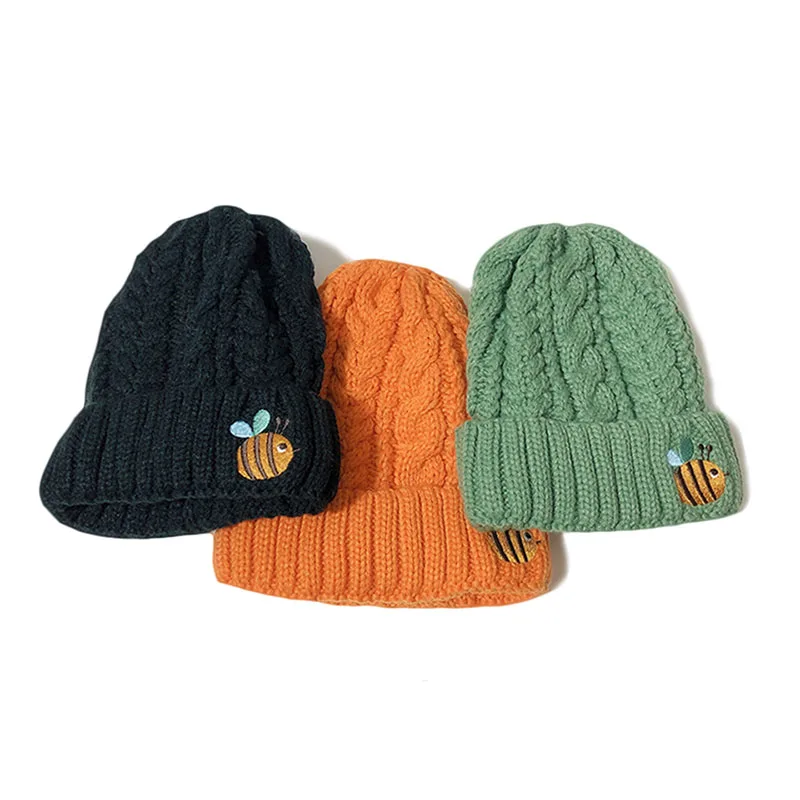 

New Candy Colors Winter Hat Women Knitted Hat Warm Soft Trendy Hat Kpop Style Wool Beanie Elegant Christmas Hat