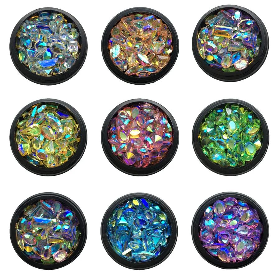 

Украшение для ногтей Swarovsky Aurora Ab, стразы с кристаллами, симфоническая смола, полировка для ногтей, украшения для маникюра очаровательный камень