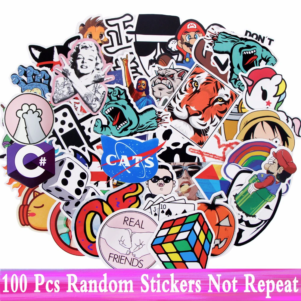 100 Классная Мода DIY наклейки JDM Стайлинг Car_Stickers ноутбук гитара велосипед мотоцикл