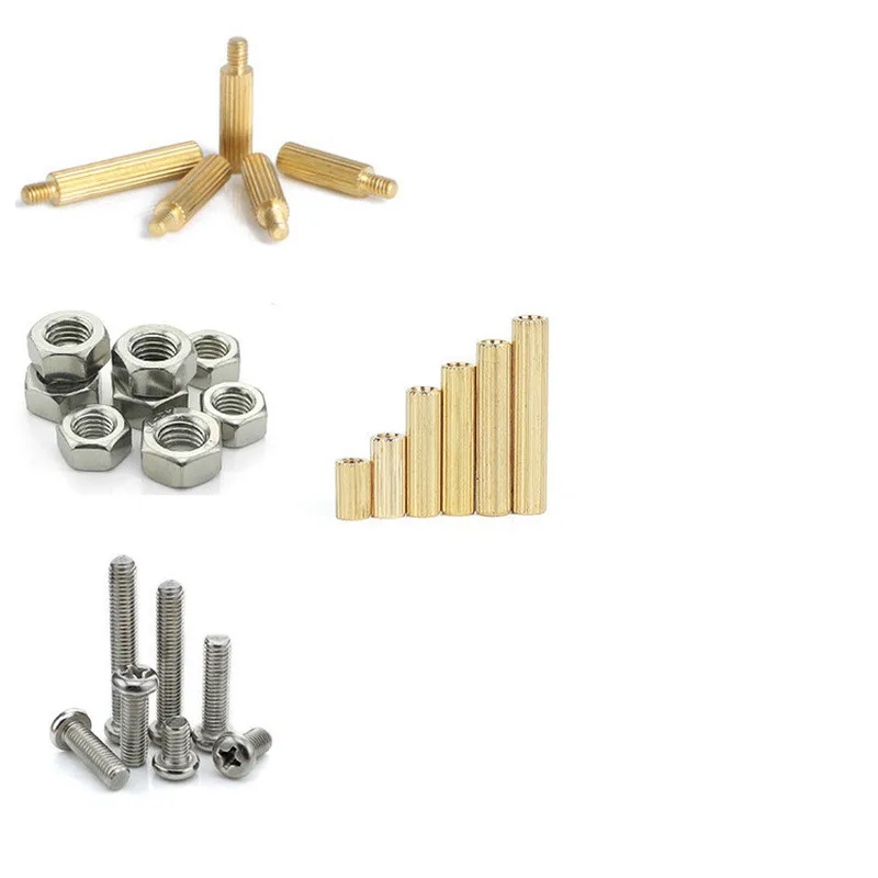 120pc 240 шт./компл. M2 5 медные Опорные изоляторы полая медная колонна Шестигранная