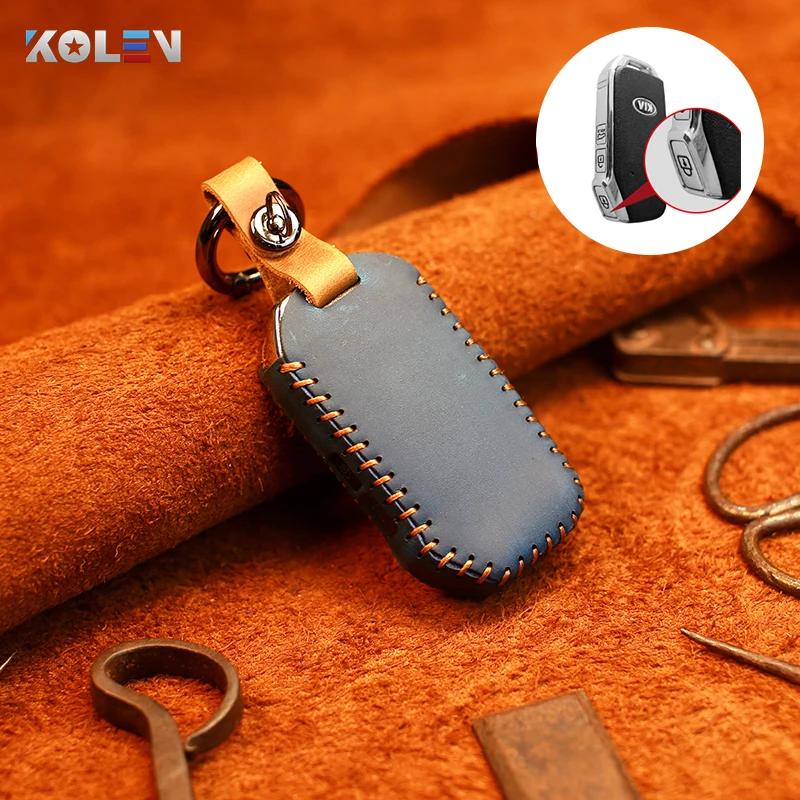 Кожаный чехол для ключей с дистанционным управлением автомобиля Sportage R GT Stinger Sorento