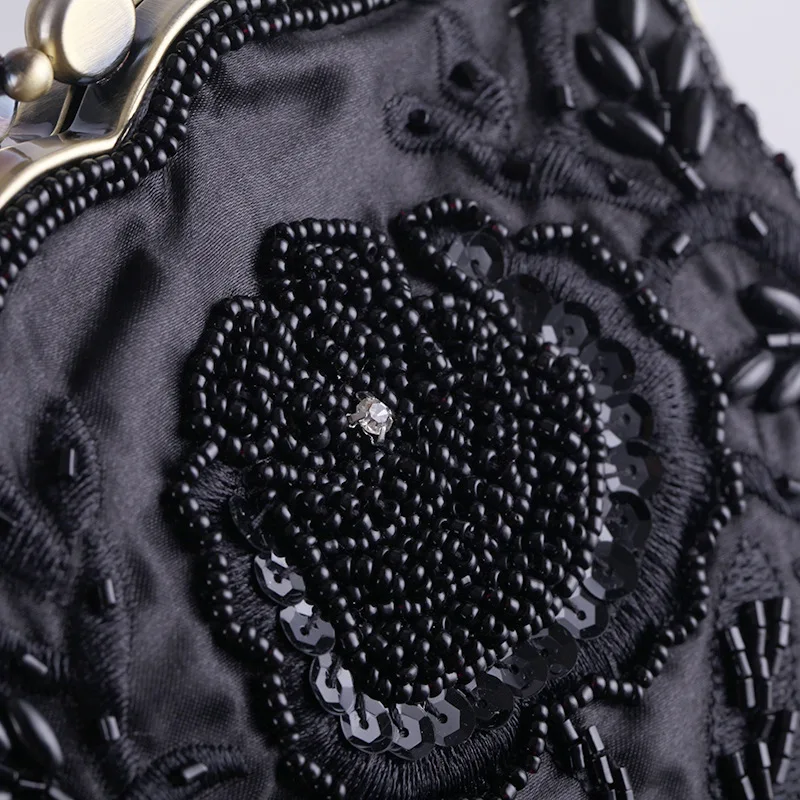 Women's Vintage Style Beaded And Sequined Evening Bag Wedding Party Handbag Clutch Purse| |