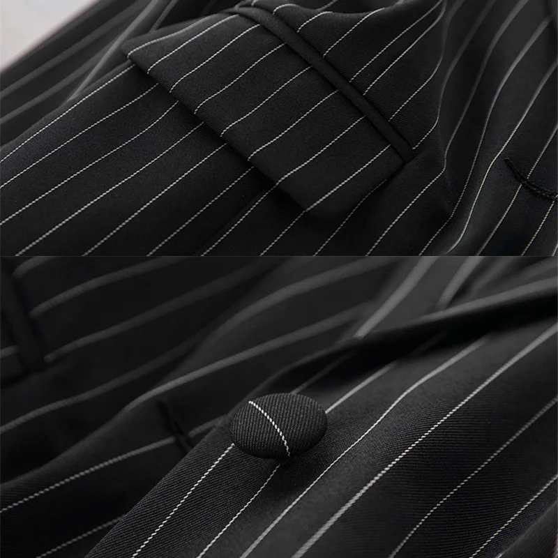 

New Plus Size 7XL Womens Coat Business Suits Spring Autumn Stripe Women Blazers Jackets Slim long-sleeve Blazer Women Suit