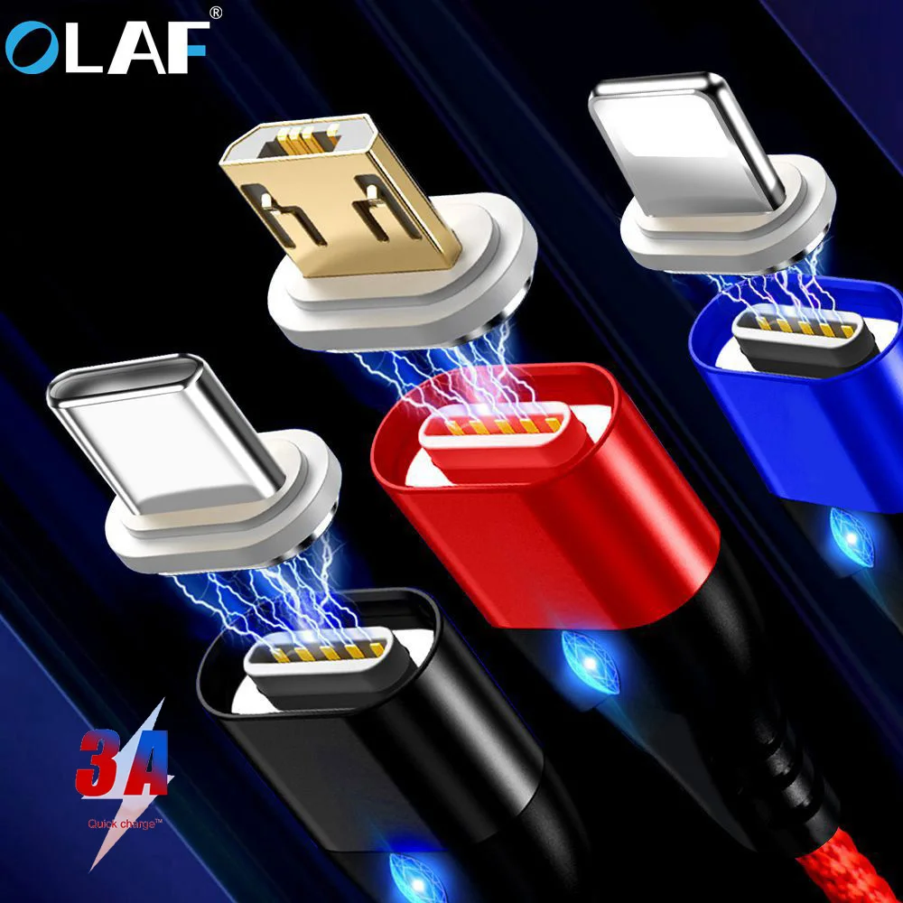 Магнитный кабель Олаф 5А Micro usb type c Quick Charge 3,0 супер быстрый Магнитный usb зарядный кабель для iPhone samsung huawei Xiaomi