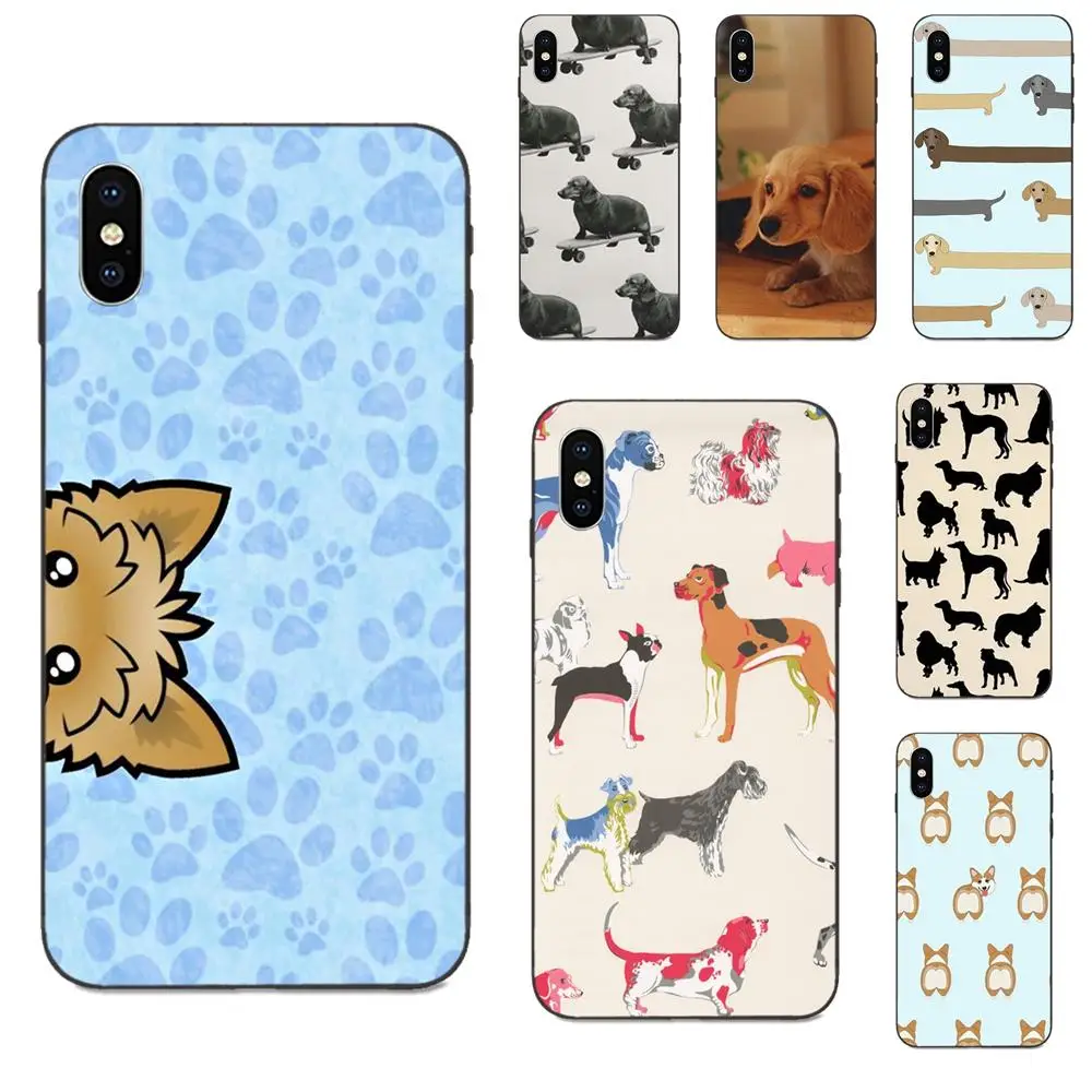 Мультфильм животных такса Силуэт Собаки для Galaxy A10S A20S A2 Core A30S A40S A50S A70S A90 5G M10 M30S M40