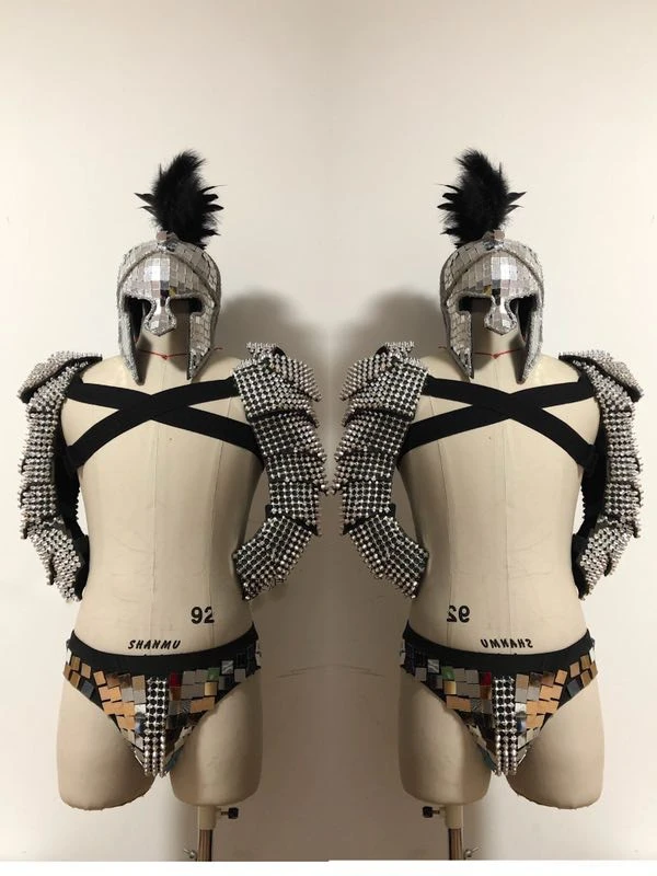 Костюм для косплея Древний Римский Воин зеркальная одежда представлений ночного