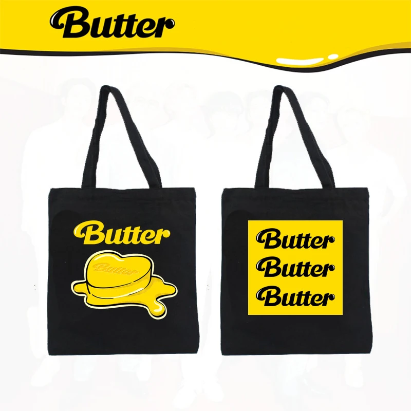 

Kpop Bag 1pcs Bangtan Boys Bag Butter Canvas Bag Shoulder Bags Printing Bag Fans Collection Gift Y358