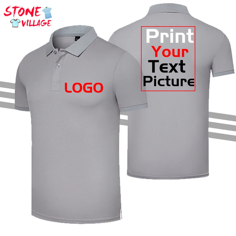 Летняя мужская рубашка-поло командные дышащие и крутые повседневные спортивные