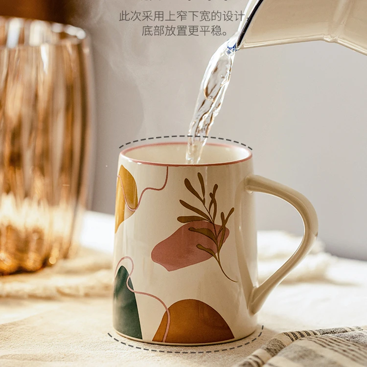 

Современная кофейная кружка для девочек, Высококачественная винтажная кружка для молочного кофе, керамическая дорожная кружка для лучшего...