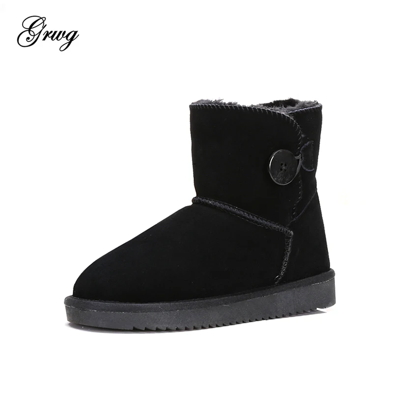 GRWG/высококачественные зимние ботинки женские модные классические ботильоны из