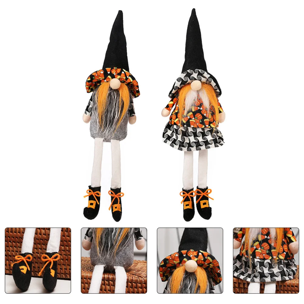 

2pcs Adorable Faceless Doll Festival Scene Decors Style Faceless Dolls