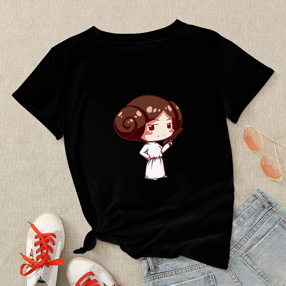 Футболка с изображением городских Звездных войн Camiseta Princess Leia Disney летняя футболка