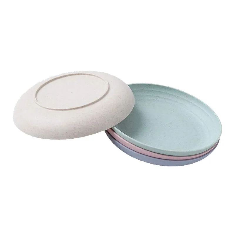 

Легкие тарелки из пшеничной соломы-посуда и тарелки, наборы для детей ясельного возраста и взрослых, 9 дюймов, 4 упаковки