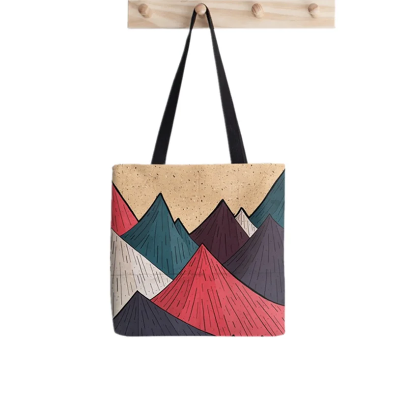 

2021, сумка-шоппер с винтажным креплением, женская сумка-тоут с мультяшным принтом в стиле Харадзюку, Женская холщовая сумка-шоппер на плечо