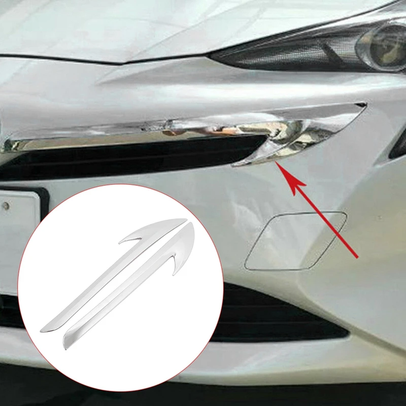 

Abs Chrome Front Center Grille Cover Bumper Trim Sill for Toyota Prius Xw50 -