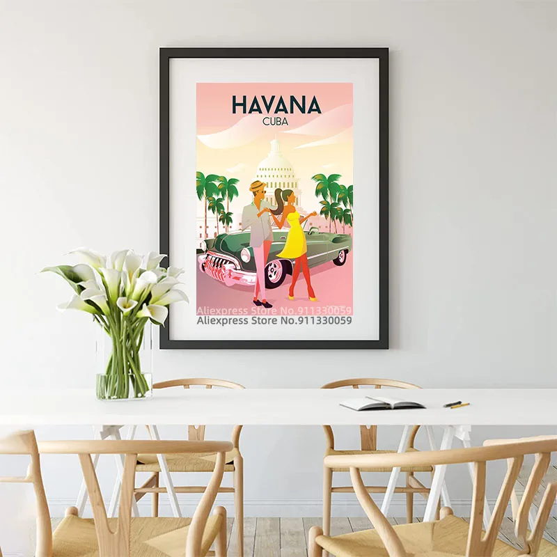 Постер для путешествий Гавана Куба постер туризма постеры Печать на холсте