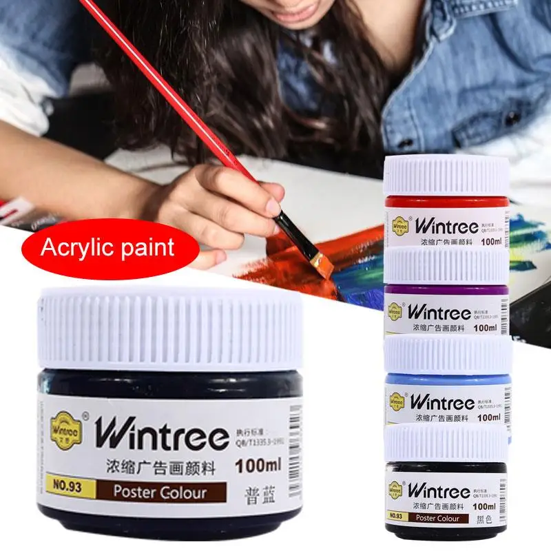

100ml Multicolor Acrylic Pigment Painting Pigment Acrylic Paint Novelty Colored Graffiti Drawing Special Ceramic Artist Craft