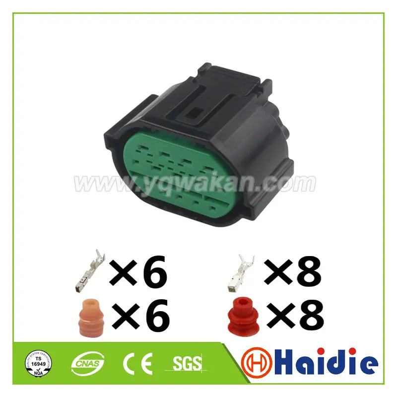 

Free shipping 2sets tyco 14pin auto plastic cable connector Kia K2K3K5 headlight wiring harness waterproof plug GL301-14021