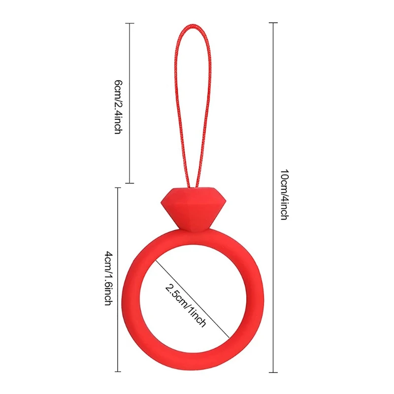 

H9EB 12pcs Phone Lanyard Finger Ring Silicone Cell Phone Strap for Phone Cases, USB Flash Drive, Keys, Cameras, and More