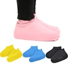 Многоразовые водонепроницаемые латексные Чехлы для обуви, 1 пара, нескользящая резиновая защита от дождя, аксессуары для обуви SML