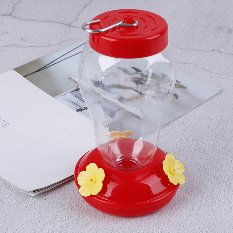 Plastics Bird Water Feeder Bottle Hanging Hummingbird Garden Outdoor Plastic Flower Iron Hook | Дом и сад