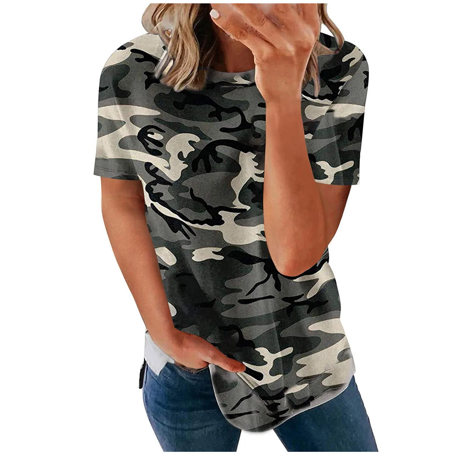 Новое поступление Женская Повседневная Толстовка с круглым вырезом и принтом