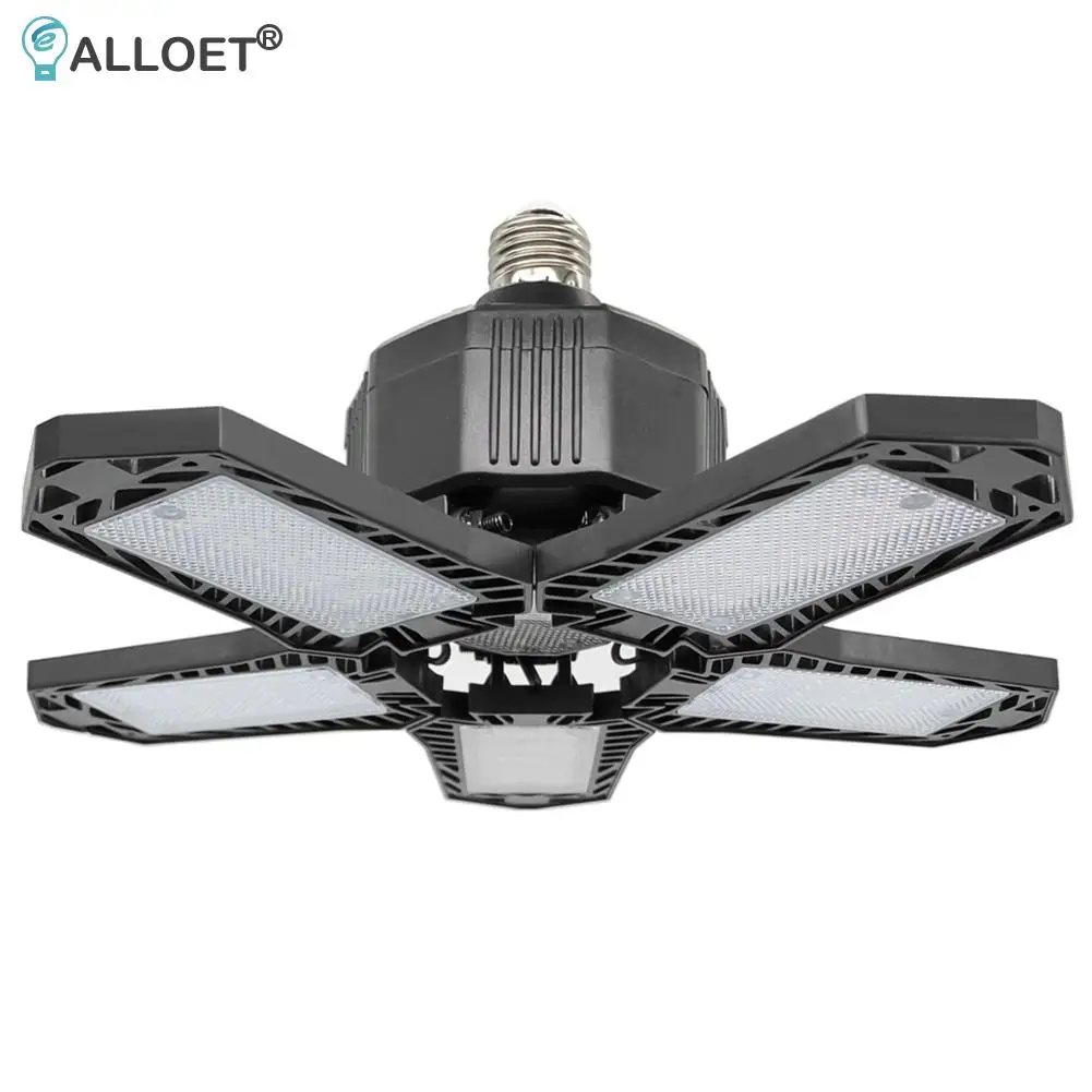 

80W Industrial Lighting Lamp E26/E27 Led Garage Light Deformable Folding Lamp for Workshop Barn Warehouse Factory