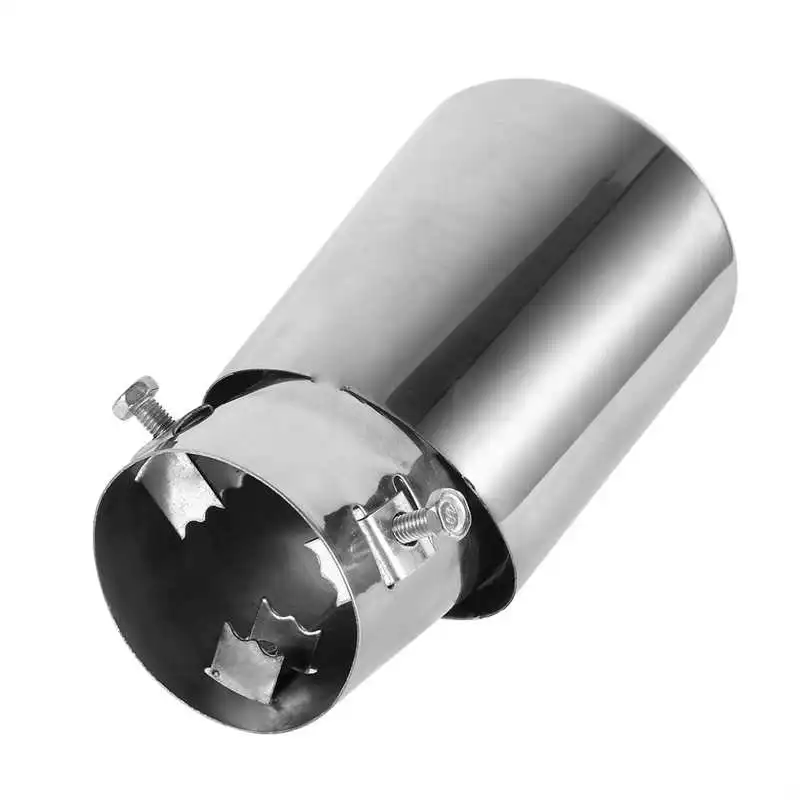 1 шт. Универсальный задний круглый хромированный автомобильный глушитель