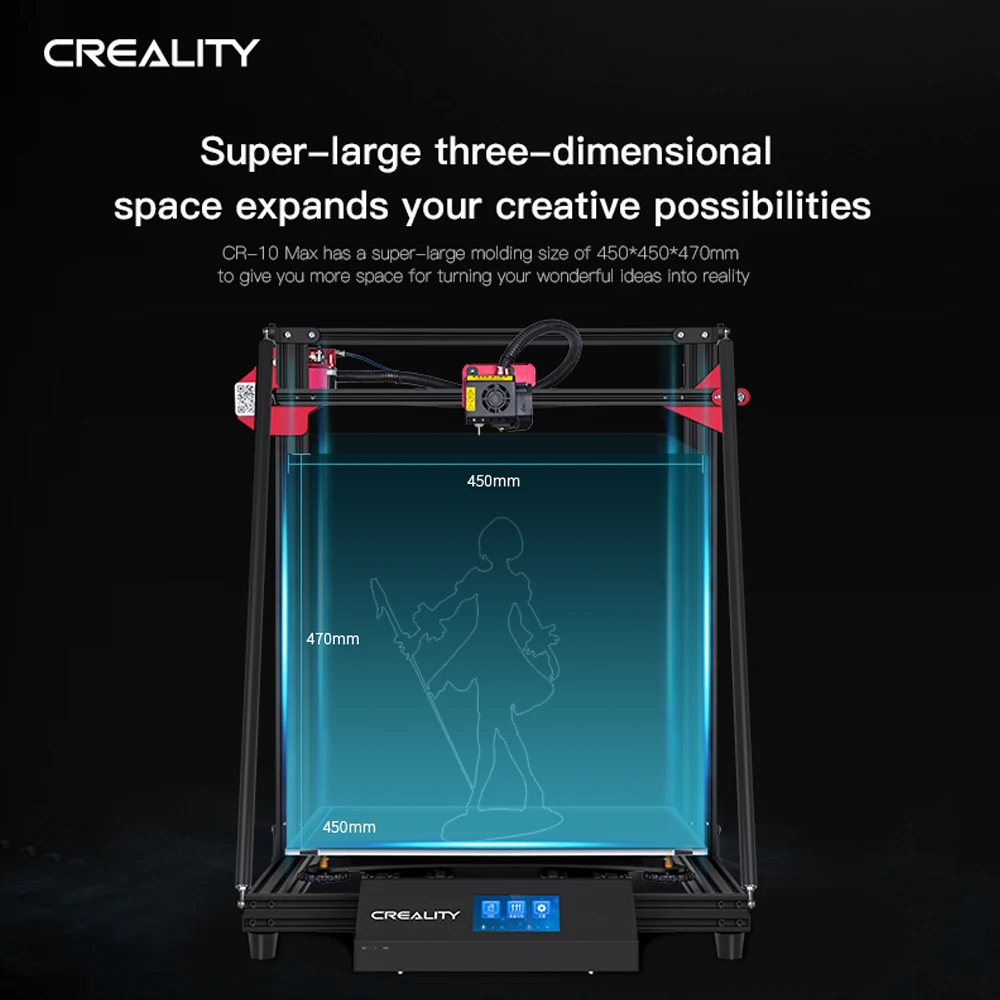 Creality FDM 0 1 мм 17 7*17 7*18 5 дюймов 3d принтер 4 3 ''сенсорный экран для архитектурного