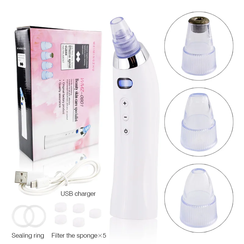 Электрический Очиститель лица Уход за лицом вакуумный отсос угрей жидкость для