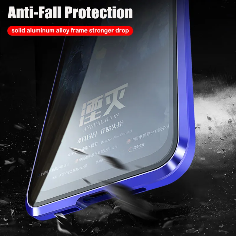 Магнитный стеклянный чехол для Xiaomi Redmi Note 9S 8 Pro 8T Mi 9 Lite 10 K20 K30 Металлические
