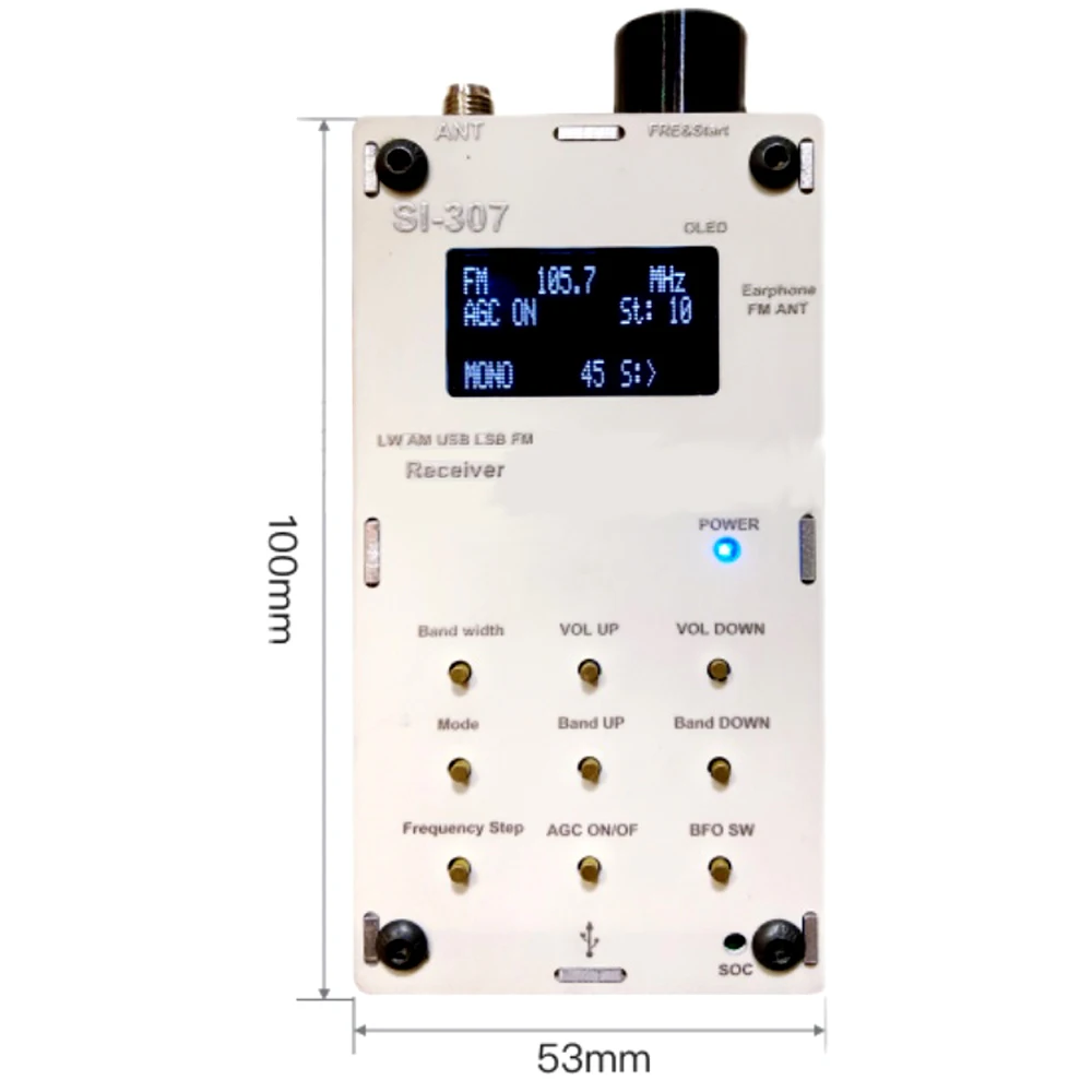 Портативный телефон все диапазоны 300K-108MHz радио приемник FM LW SSB USB AM с внутренней