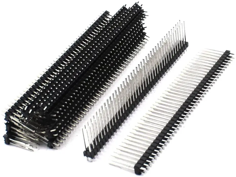 

10Pcs 2.54mm 80Pin Double Row Straight Pin Header Connector Strip 20mm