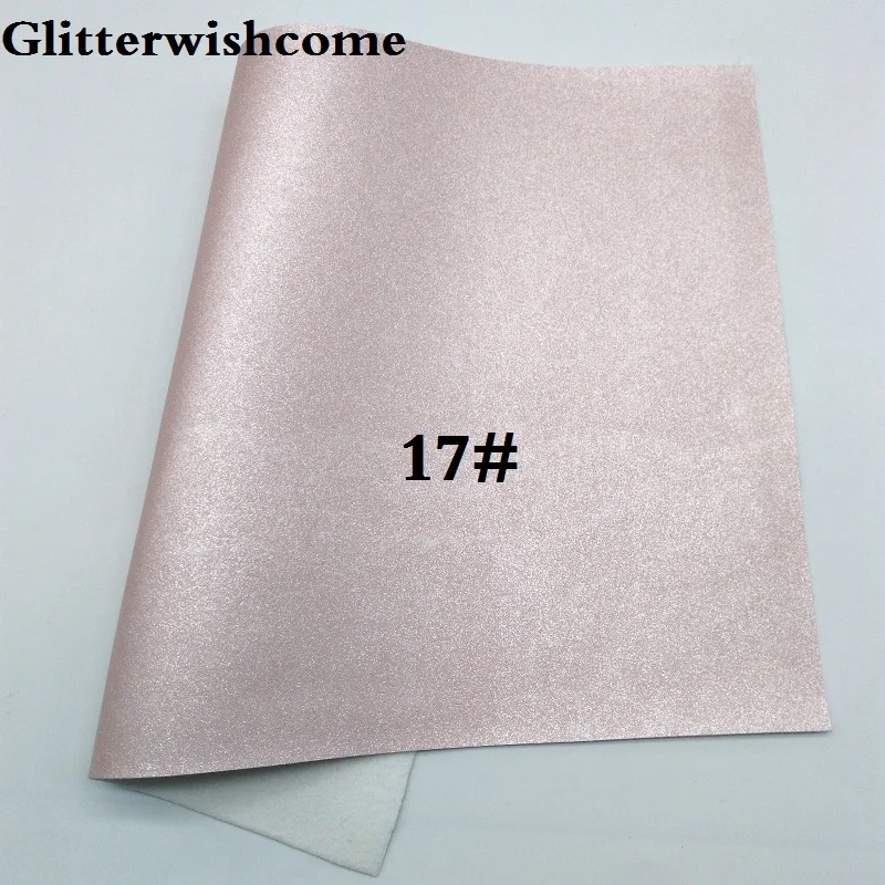 17 Glitterwishcome 21X29 см А4 Размер синтетическая кожа, металлическая кожа, искусственный винил из искусственной кожи для бантов, GM051A - Цвет: 17