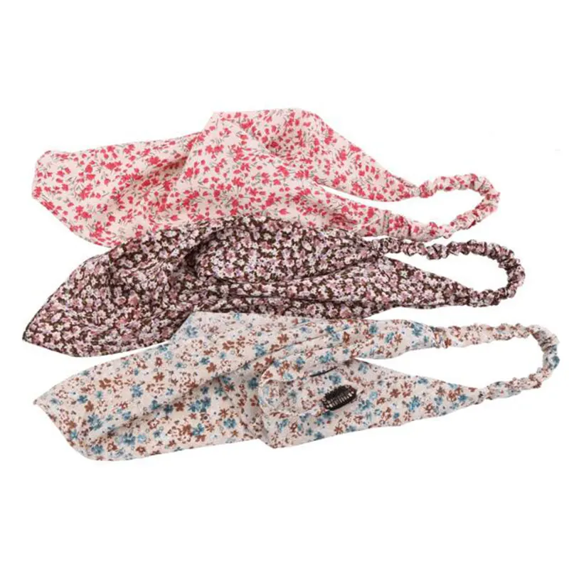 

Triangle Bandanas Hairband Floral Print Scrunchies Hair Scarf Headband Elastic Hair Bands Turban Headwrap Women Hair Accessories