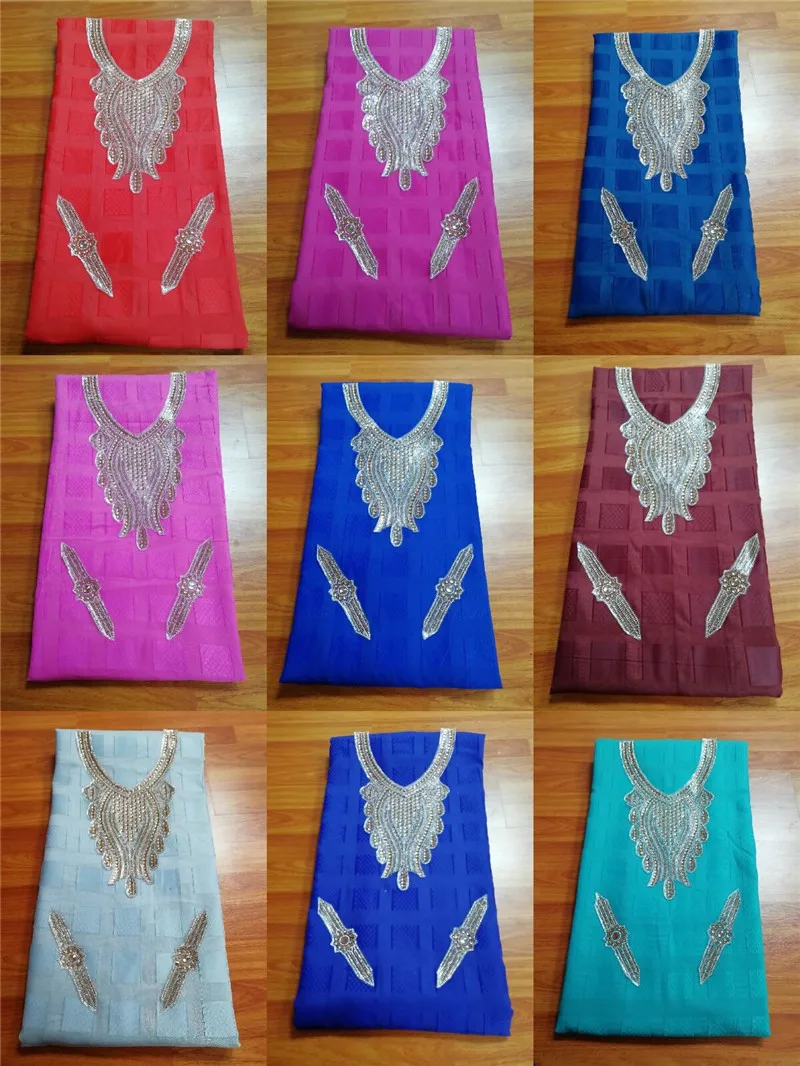 

Top Selling African cotton Lace Fabrics Set Swiss voile Lace Fabric In Switzerland with Collar 5 yards/pcs For Clothes Wine/red