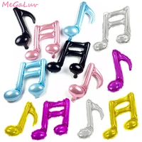 510pcs colorful music single double note balloons birthday dress up party concert decorations music note aluminum film balloon