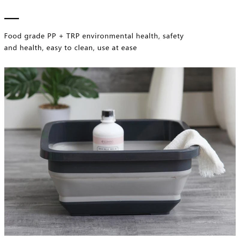 Складной умывальник выдвижной бытовой пены для мытья ног портативный утолщенный