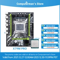 huananzhi x79 m pro x79 motherboard combo kit set intel xeon e5 2620 v2 support ddr3 recc non ecc memory m 2 nvme usb3 0 sata